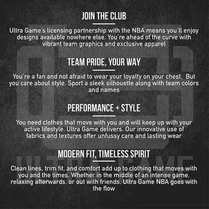 Men'S NBA Official Quarter Zip Long Sleeve Pullover T-Shirt